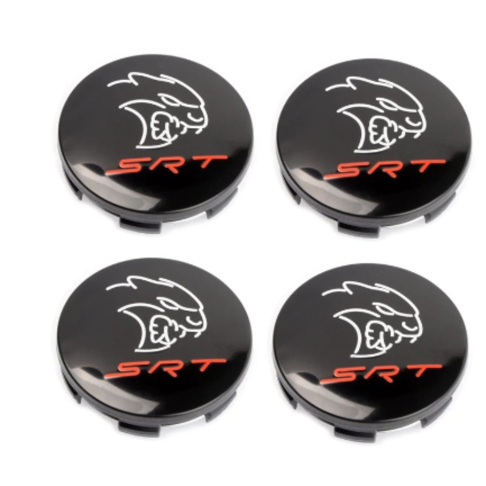 4 Pcs Hell Cat  SRT Wheel Center Caps 20 Dodge Charger Challenger Chrysl…